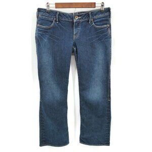 Silver Santorini Jeans Womens Size 30 Straight Leg Low‎ Rise Dark Wash 32 X 26